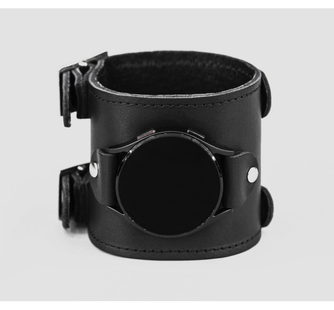 Leather cuff band compatible with Samsung and other Smart watches strap, Handmade UA code 2200st