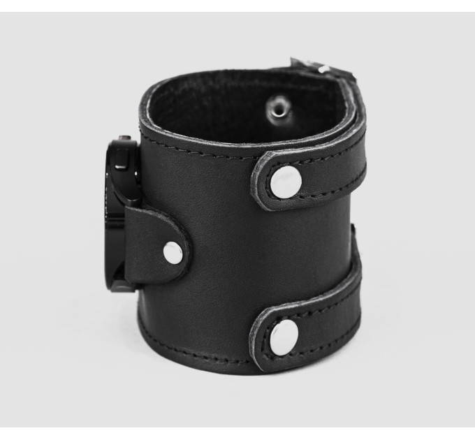 Leather cuff band compatible with Samsung and other Smart watches strap, Handmade UA code 2200st