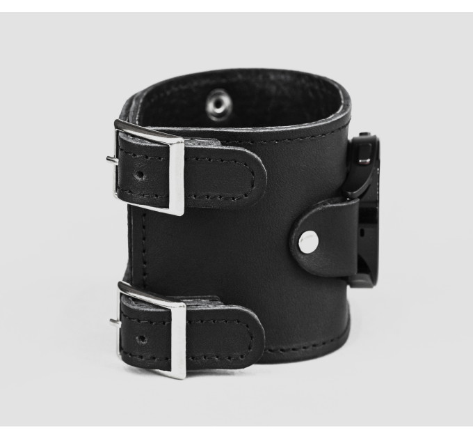 Leather cuff band compatible with Samsung and other Smart watches strap, Handmade UA code 2200st