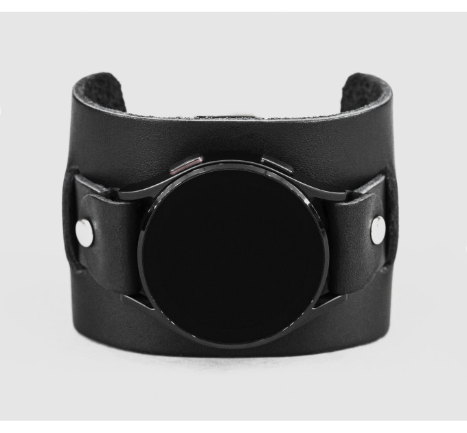 Leather cuff band compatible with Samsung and other Smart watches strap, Handmade UA code 2230