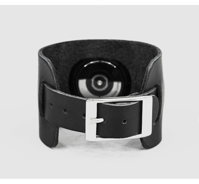 Leather cuff band compatible with Samsung and other Smart watches strap, Handmade UA code 2230