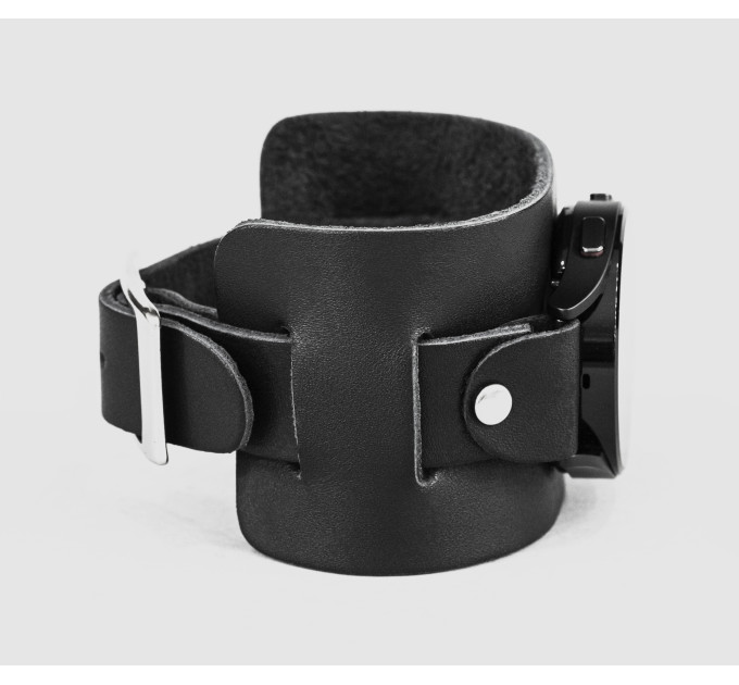 Leather cuff band compatible with Samsung and other Smart watches strap, Handmade UA code 2230