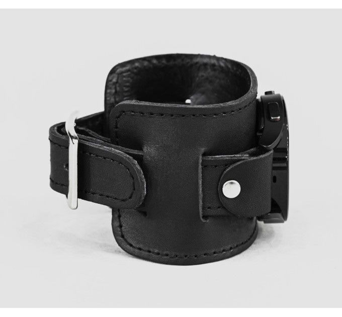 Leather cuff band compatible with Samsung and other Smart watches strap, Handmade UA code 2230st