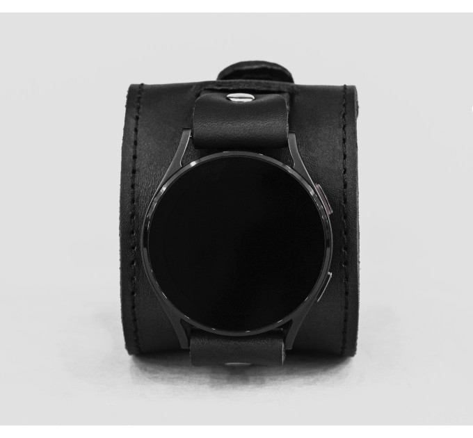 Leather cuff band compatible with Samsung and other Smart watches strap, Handmade UA code 2230st