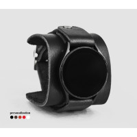 Leather cuff band compatible with Samsung and other Smart watches strap, Handmade UA code 2235