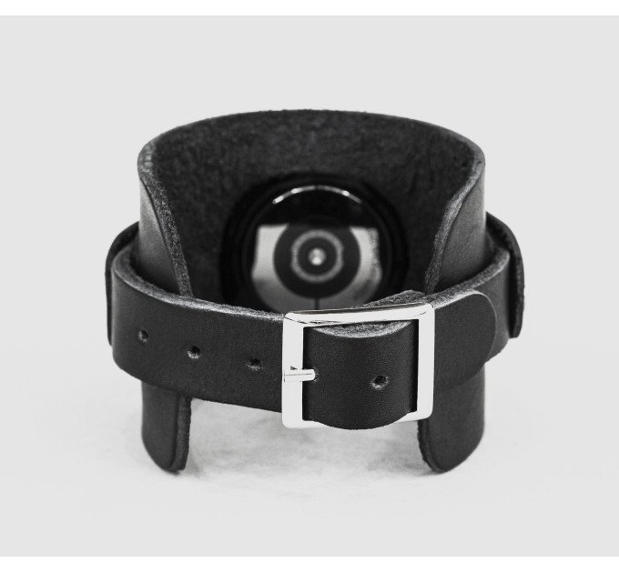 Leather cuff band compatible with Samsung and other Smart watches strap, Handmade UA code 2235