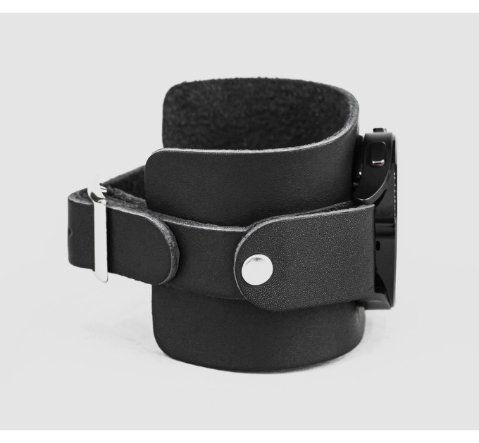 Leather cuff band compatible with Samsung and other Smart watches strap, Handmade UA code 2235
