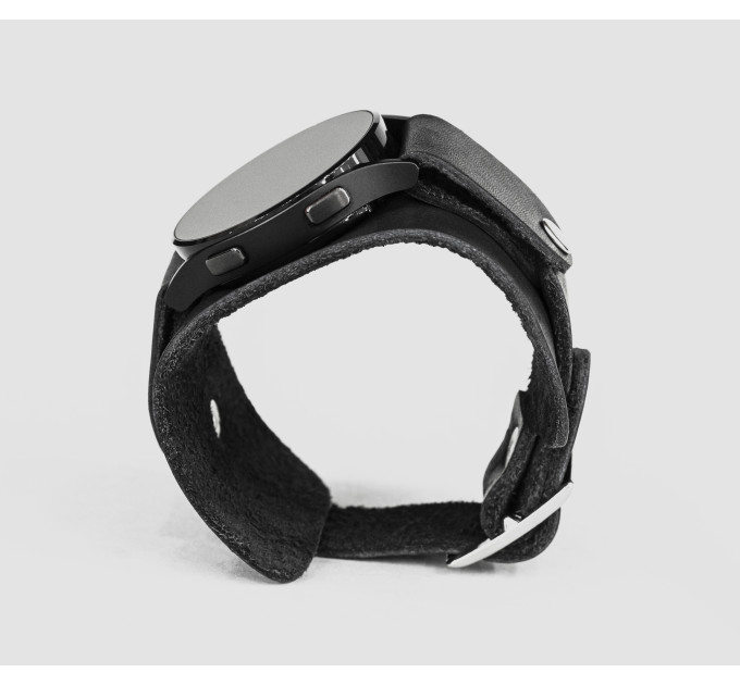 Leather cuff band compatible with Samsung and other Smart watches strap, Handmade UA code 2235