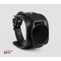 Leather cuff band compatible with Samsung and other Smart watches strap, Handmade UA code 2235st