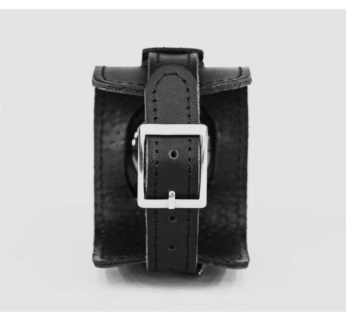 Leather cuff band compatible with Samsung and other Smart watches strap, Handmade UA code 2235st