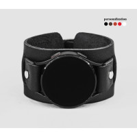 Leather cuff band compatible with Samsung and other Smart watches strap, Handmade UA code 2240