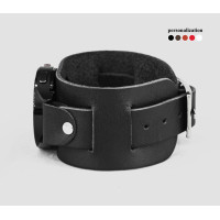 Leather cuff band compatible with Samsung and other Smart watches strap, Handmade UA code 2240