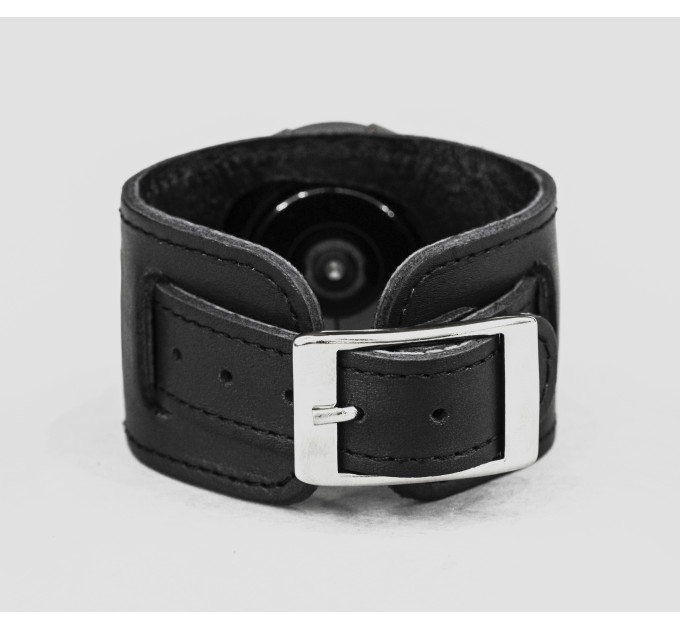 Leather cuff band compatible with Samsung and other Smart watches strap, Handmade UA code 2240st