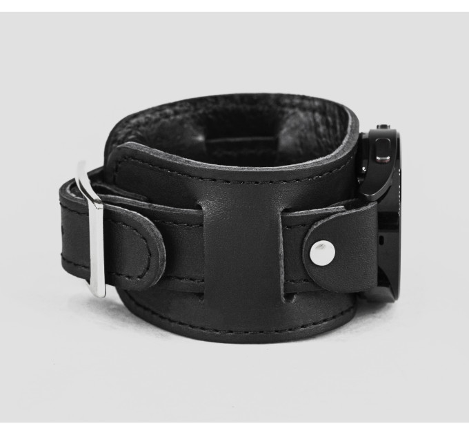 Leather cuff band compatible with Samsung and other Smart watches strap, Handmade UA code 2240st