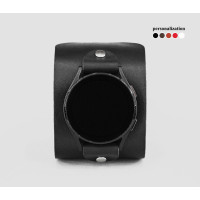 Leather cuff band compatible with Samsung and other Smart watches strap, Handmade UA code 2310