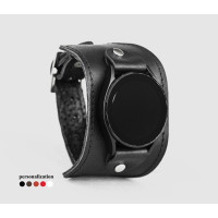 Leather cuff band compatible with Samsung and other Smart watches strap, Handmade UA code 2310st