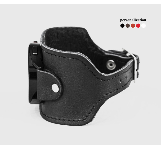 Leather cuff band compatible with Samsung and other Smart watches strap, Handmade UA code 2310st