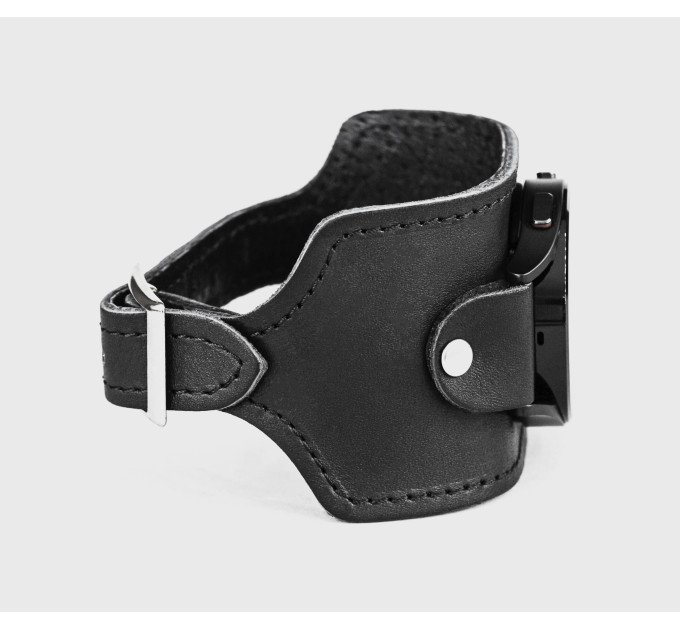 Leather cuff band compatible with Samsung and other Smart watches strap, Handmade UA code 2310st