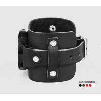 Leather cuff band compatible with Samsung and other Smart watches strap, Handmade UA code 2330