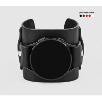Leather cuff band compatible with Samsung and other Smart watches strap, Handmade UA code 2330