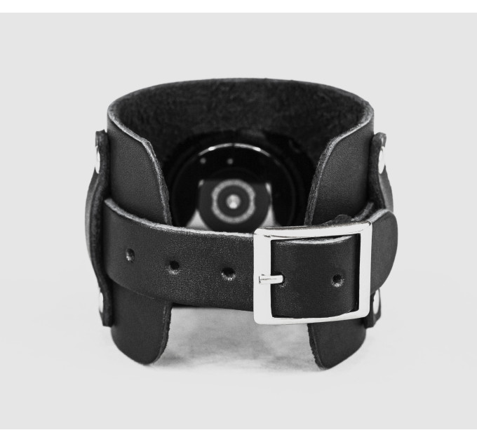 Leather cuff band compatible with Samsung and other Smart watches strap, Handmade UA code 2330