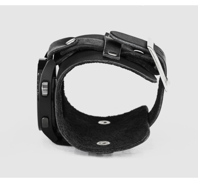 Leather cuff band compatible with Samsung and other Smart watches strap, Handmade UA code 2330