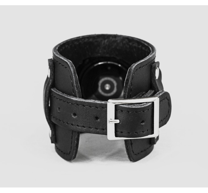 Leather cuff band compatible with Samsung and other Smart watches strap, Handmade UA code 2330st