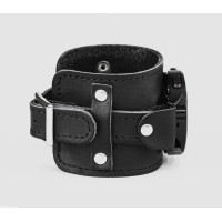 Leather cuff band compatible with Samsung and other Smart watches strap, Handmade UA code 2330st