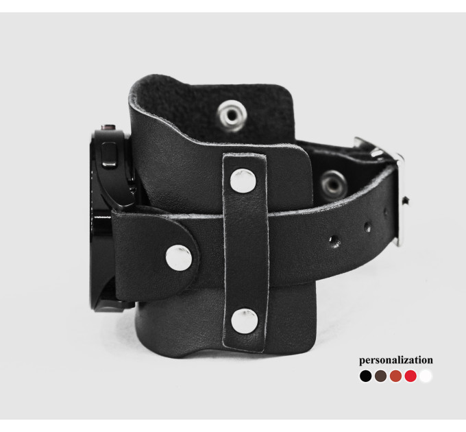 Leather cuff band compatible with Samsung and other Smart watches strap, Handmade UA code 2335