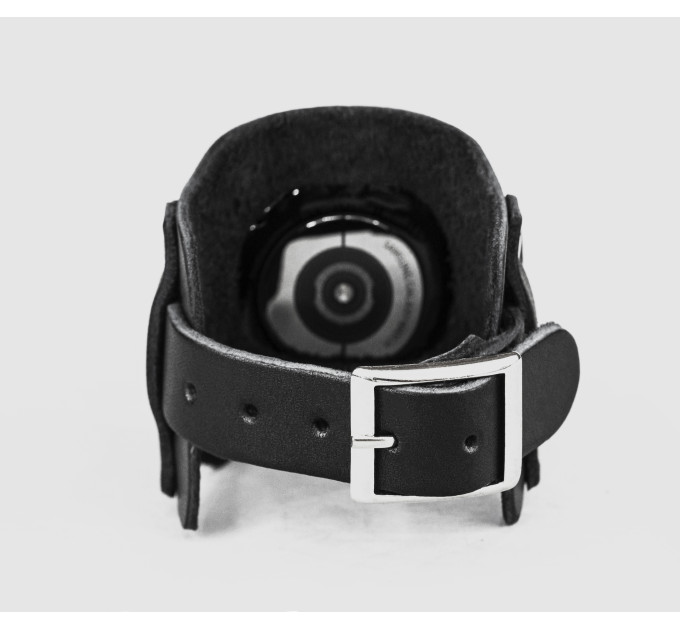 Leather cuff band compatible with Samsung and other Smart watches strap, Handmade UA code 2335