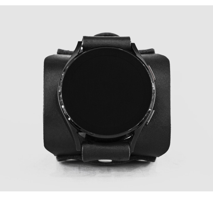 Leather cuff band compatible with Samsung and other Smart watches strap, Handmade UA code 2335