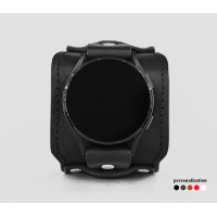 Leather cuff band compatible with Samsung and other Smart watches strap, Handmade UA code 2335st