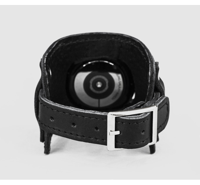 Leather cuff band compatible with Samsung and other Smart watches strap, Handmade UA code 2335st