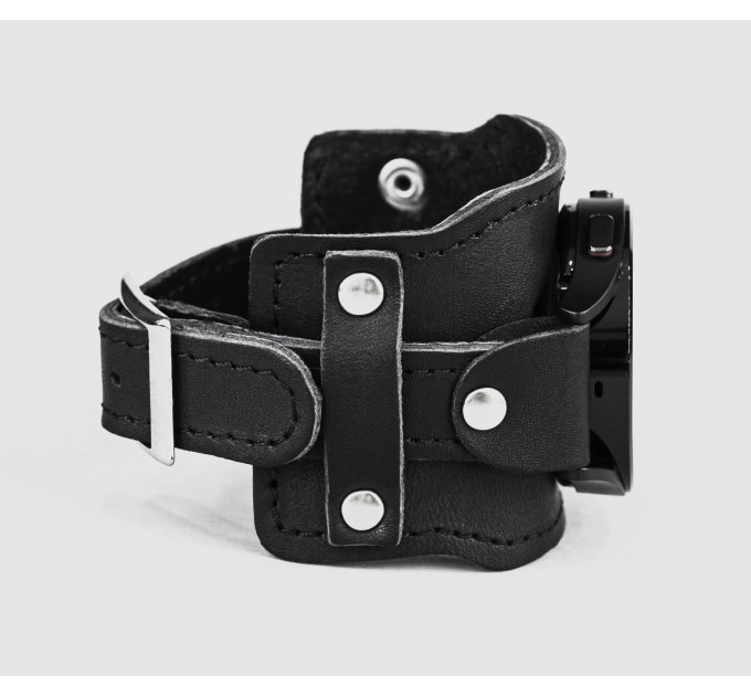 Leather cuff band compatible with Samsung and other Smart watches strap, Handmade UA code 2335st