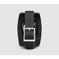 Leather cuff band compatible with Samsung and other Smart watches strap, Handmade UA code 2357