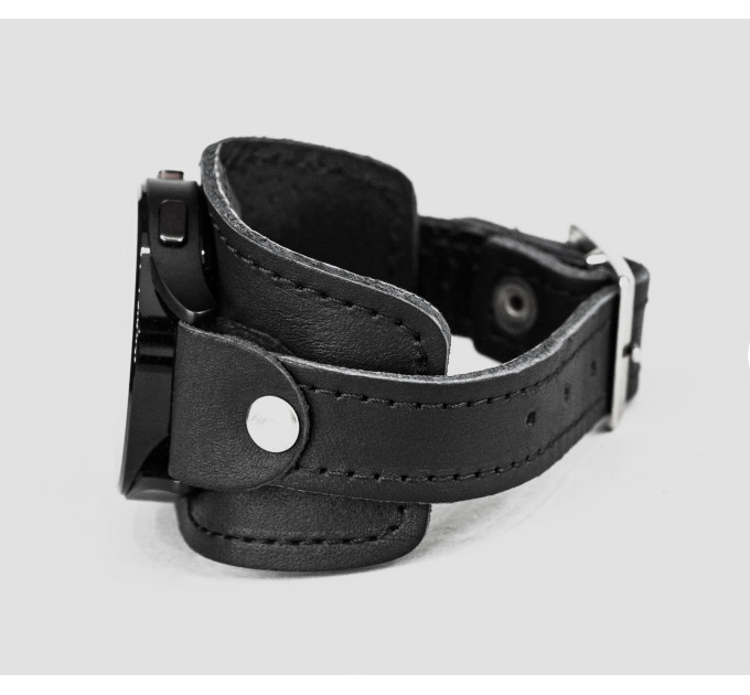 Leather cuff band compatible with Samsung and other Smart watches strap, Handmade UA code 2357st