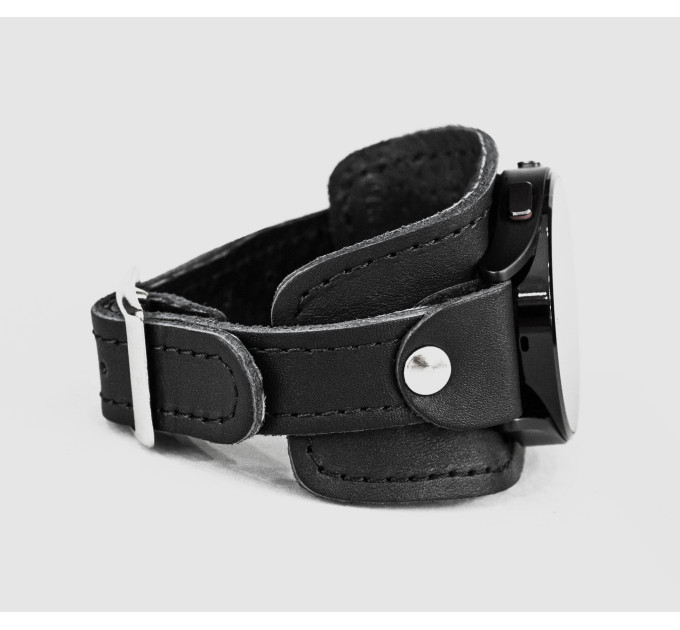 Leather cuff band compatible with Samsung and other Smart watches strap, Handmade UA code 2357st