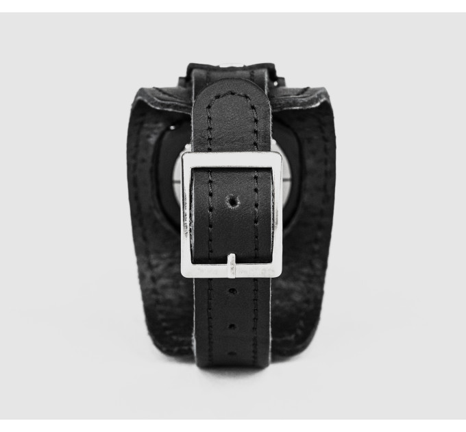 Leather cuff band compatible with Samsung and other Smart watches strap, Handmade UA code 2357st