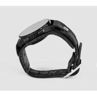 Leather cuff band compatible with Samsung and other Smart watches strap, Handmade UA code 2357st