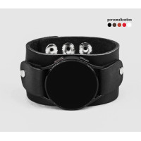 Leather cuff band compatible with Samsung and other Smart watches strap, Handmade UA code 2362