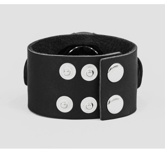 Leather cuff band compatible with Samsung and other Smart watches strap, Handmade UA code 2362
