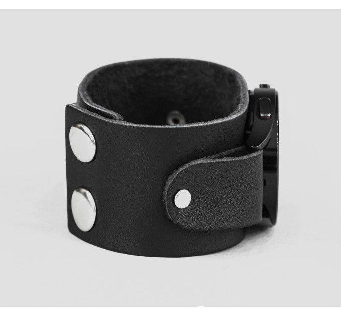 Leather cuff band compatible with Samsung and other Smart watches strap, Handmade UA code 2362