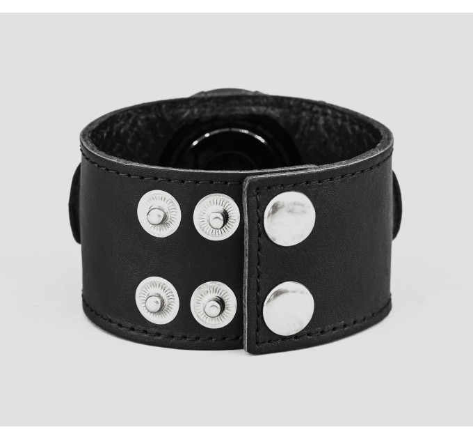 Leather cuff band compatible with Samsung and other Smart watches strap, Handmade UA code 2362st