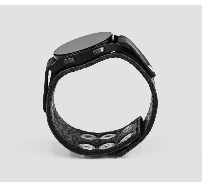 Leather cuff band compatible with Samsung and other Smart watches strap, Handmade UA code 2362st