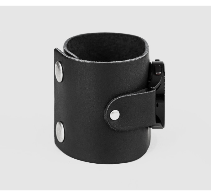 Leather cuff band compatible with Samsung and other Smart watches strap, Handmade UA code 2363