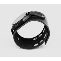 Leather cuff band compatible with Samsung and other Smart watches strap, Handmade UA code 2363