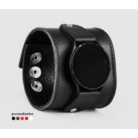 Leather cuff band compatible with Samsung and other Smart watches strap, Handmade UA code 2363st