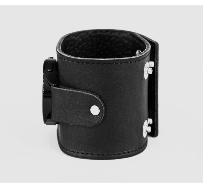 Leather cuff band compatible with Samsung and other Smart watches strap, Handmade UA code 2363st