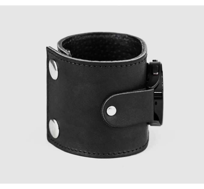 Leather cuff band compatible with Samsung and other Smart watches strap, Handmade UA code 2363st