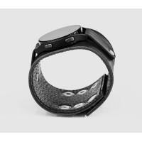 Leather cuff band compatible with Samsung and other Smart watches strap, Handmade UA code 2363st